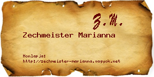 Zechmeister Marianna névjegykártya